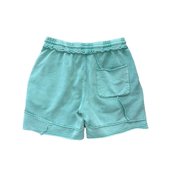 SER.O.YA Mint Green Patchwork Cotton Shorts Men’s M Raw Edge Streetwear Casual - Picture 2 of 8